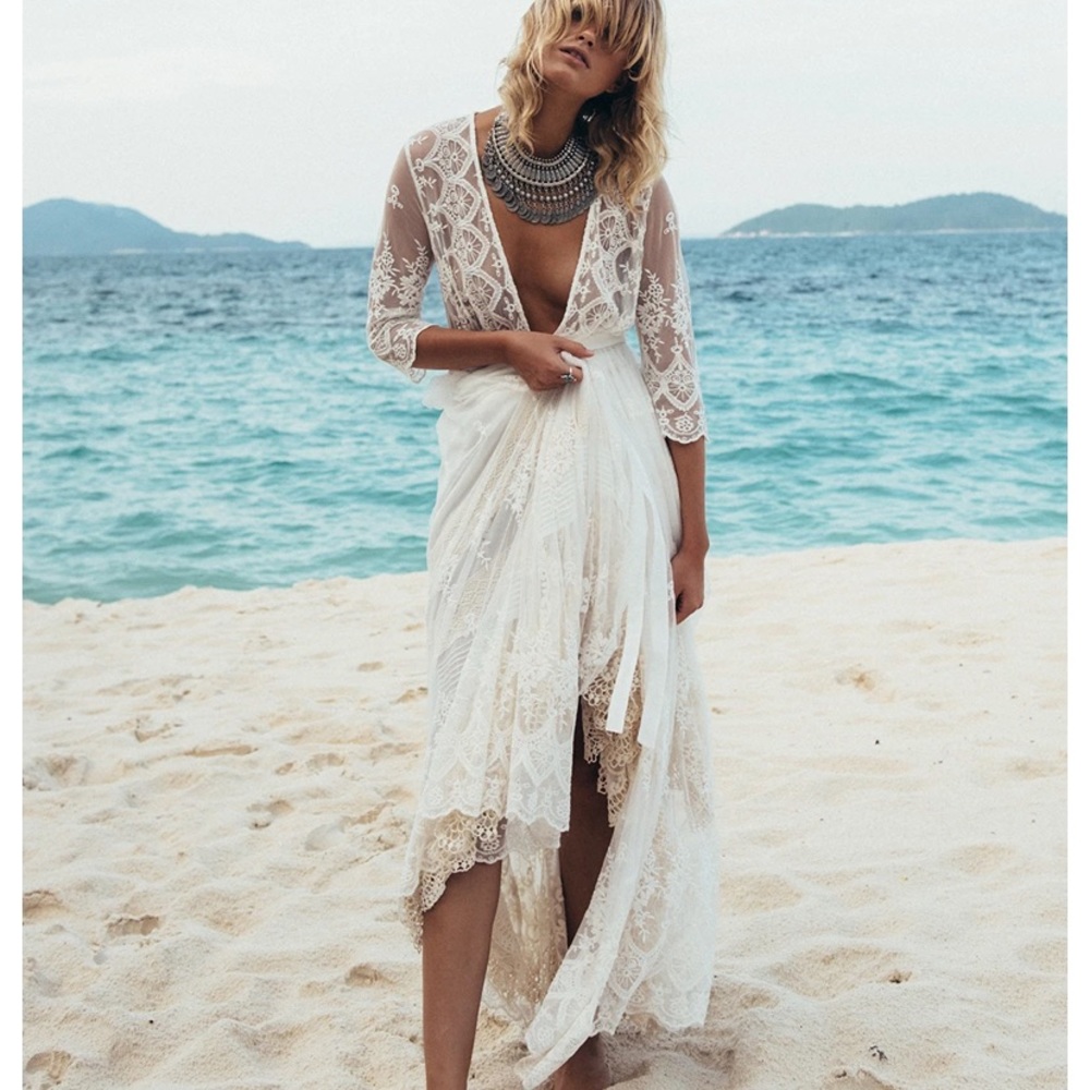 Spell canyon moon mesh duster off white XS BNWT